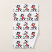 Funny Santa Claus Pattern Humoureuze Kerstmis Bad Handdoek (Handdoek)