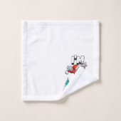 Funny Santa Claus Pattern Humoureuze Kerstmis Bad Handdoek (Wasdoekje)