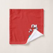 Funny Santa Claus Pattern Humoureuze Kerstmis Bad Handdoek (Wasdoekje)