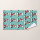 Funny Santa Claus Pattern Humoureuze Kerstmis Bad Handdoek (Handdoek)