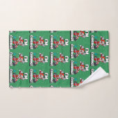 Funny Santa Claus Pattern Humoureuze Kerstmis Bad Handdoek (Handdoek)