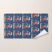Funny Santa Claus Pattern Humoureuze Kerstmis Bad Handdoek (Handdoek)