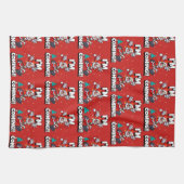 Funny Santa Claus Pattern Humoureuze Kerstmis Theedoek (Horizontaal)