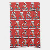 Funny Santa Claus Pattern Humoureuze Kerstmis Theedoek (Verticaal)