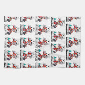 Funny Santa Claus Pattern Humoureuze Kerstmis Theedoek (Horizontaal)