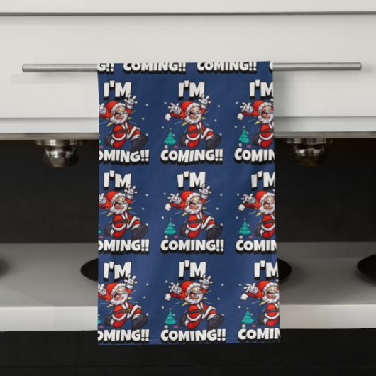 Funny Santa Claus Pattern Humoureuze Kerstmis Theedoek