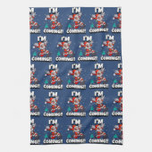 Funny Santa Claus Pattern Humoureuze Kerstmis Theedoek (Verticaal)