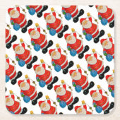 Funny Santa Claus Pattern Kartonnen Onderzetters (Voorkant)