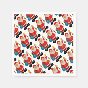 Funny Santa Claus Pattern Servetten