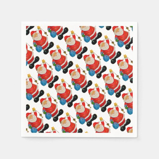 Funny Santa Claus Pattern Servetten (Voorkant)