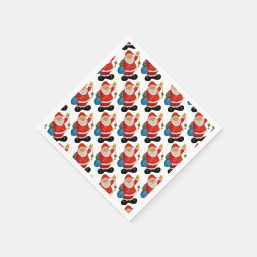 Funny Santa Claus Pattern Servetten (Hoek)