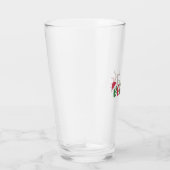 Funny Santa Claus Pet Believe Snowflakes kerst Glas (Rechts)