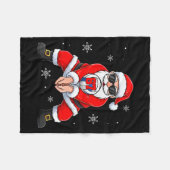 Funny Santa Claus Playing Volleyball Six Seven Chr Fleece Deken (Voorkant (Horizontaal))
