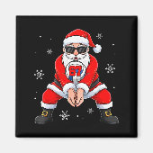 Funny Santa Claus Playing Volleyball Six Seven Chr Magneet (Voorkant)