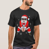 Funny Santa Claus Playing Volleyball Six Seven Chr T-shirt (Voorkant)