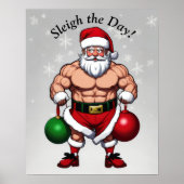 Funny Santa Claus Poster (Voorkant)