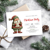Funny Santa Claus Printable Kids Holiday Invite Kaart
