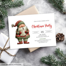 Funny Santa Claus Printable Kids Holiday Invite