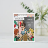 Funny Santa Claus Pun Briefkaart voor kerstmis (Staand voorkant)