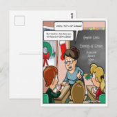 Funny Santa Claus Pun Briefkaart voor kerstmis (Voorkant / Achterkant)