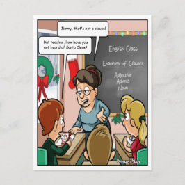 Funny Santa Claus Pun Briefkaart voor kerstmis