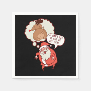 Funny Santa Claus Reindeer Nieuwjaar kerstcadeau Servet