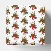 Funny Santa Claus Riding A Kangaroo Bedankdoosjes (Bovenkant)