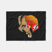 Funny Santa Claus Riding Sloth Christmas Boys Men  Fleece Deken (Voorkant (Horizontaal))
