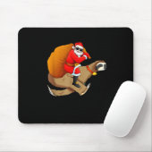 Funny Santa Claus Riding Sloth Christmas Boys Men  Muismat (Met muis)