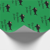 Funny Santa Claus shark vis op maat papier (Hoek)