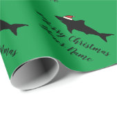 Funny Santa Claus shark vis op maat papier (Rol Hoek)