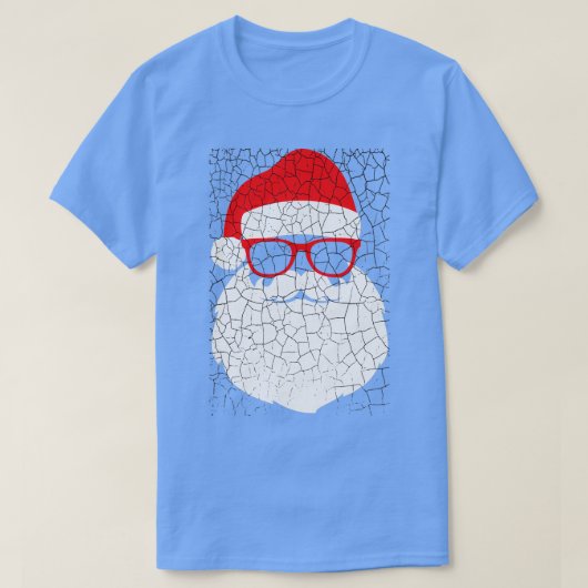 Funny Santa Claus staat voor zonnebrillen met Pet  T-shirt (Design voorkant)