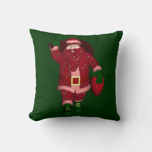 Funny Santa Claus Strawberry Farmer Kussen