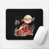 Funny Santa Claus Tractor Cows Farm Farmer Christm Muismat (Met muis)