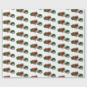 Funny Santa Claus Trike Cadeaupapier (Vlak)