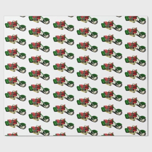 Funny Santa Claus Trike Cadeaupapier (Vlak)