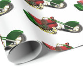 Funny Santa Claus Trike Cadeaupapier (Rol Hoek)