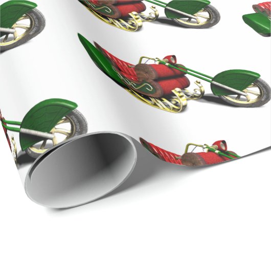 Funny Santa Claus Trike Cadeaupapier (Rol Hoek)