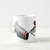 Funny Santa Claus uit de buitenruimte Koffiemok (Voorkant links)