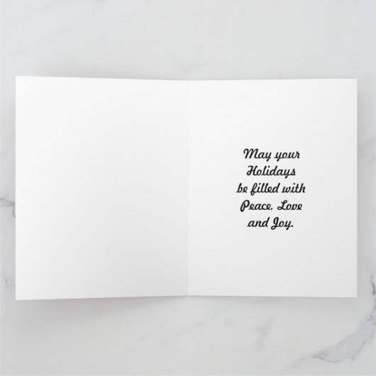 Funny santa claus  vakantiekaart kaart (Binnen)