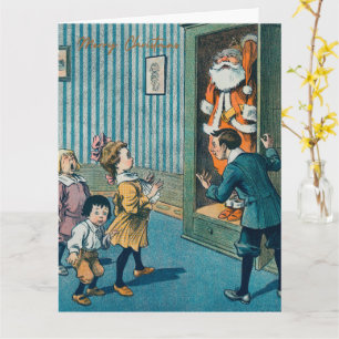 Funny santa claus  vakantiekaart kaart