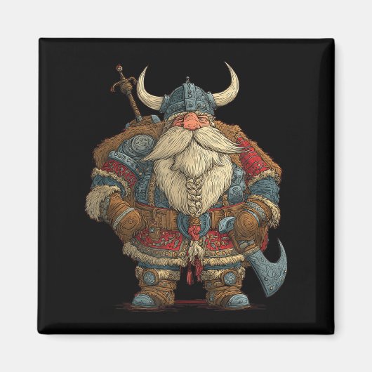 Funny Santa Claus Viking Costume For Boys And Girl Magneet (Voorkant)