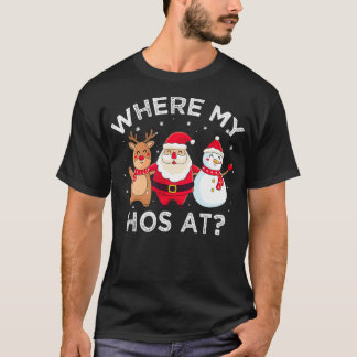 Funny Santa Claus, waar mijn hoed op kerst is T-shirt