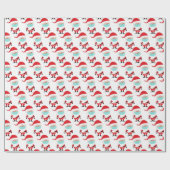 Funny Santa Claus Wearing Facemask 2020 Kerstmis Cadeaupapier (Vlak)