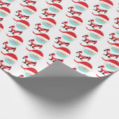 Funny Santa Claus Wearing Facemask 2020 Kerstmis Cadeaupapier (Hoek)