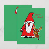 Funny Santa Claus with baby moose (Voorkant / Achterkant)