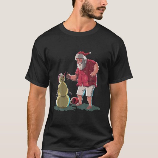 Funny Santa Claus wordt geconfronteerd met Petten T-shirt (Voorkant)