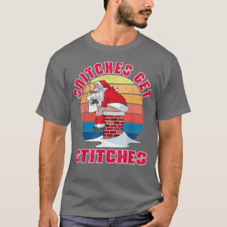 Funny Santa Claus Xmas familie Pajamas Snitches kr T-shirt