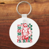 Funny Santa Claus Your Mom Like My Package Christm Sleutelhanger (Voorkant)