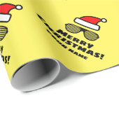 Funny Santa Claus-zonnebril, aangepast voor kerstm Cadeaupapier (Rol Hoek)